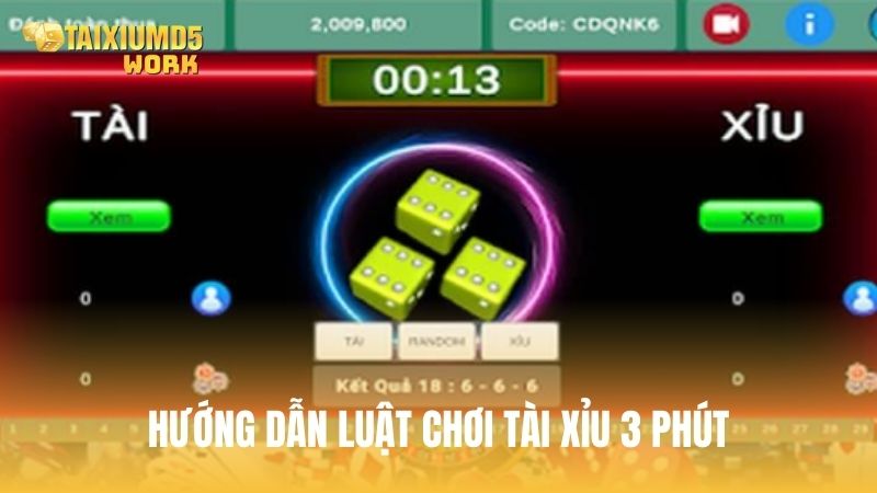 Hướng dẫn luật chơi Tài Xỉu tại sảnh 3 phút đầy đủ