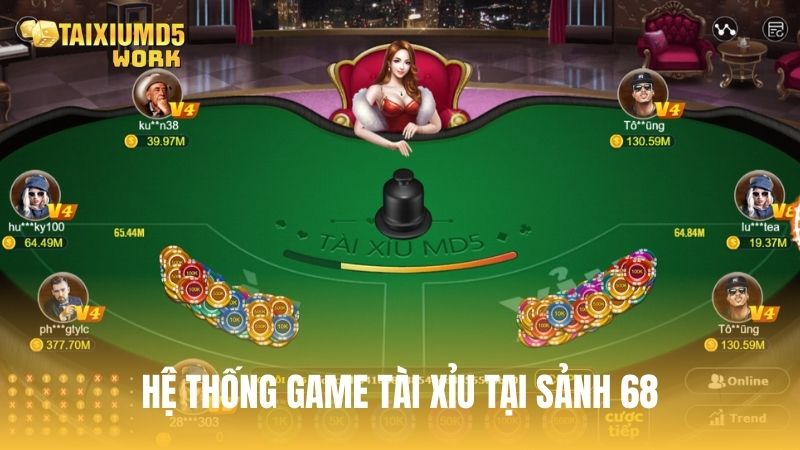 Hệ thống game tài xỉu tại sảnh 68