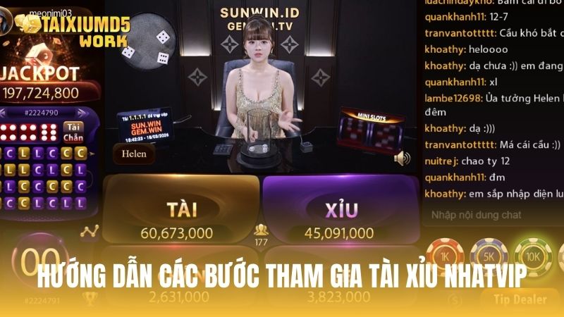 Hướng dẫn các bước tham gia tài xỉu Nhatvip đơn giản