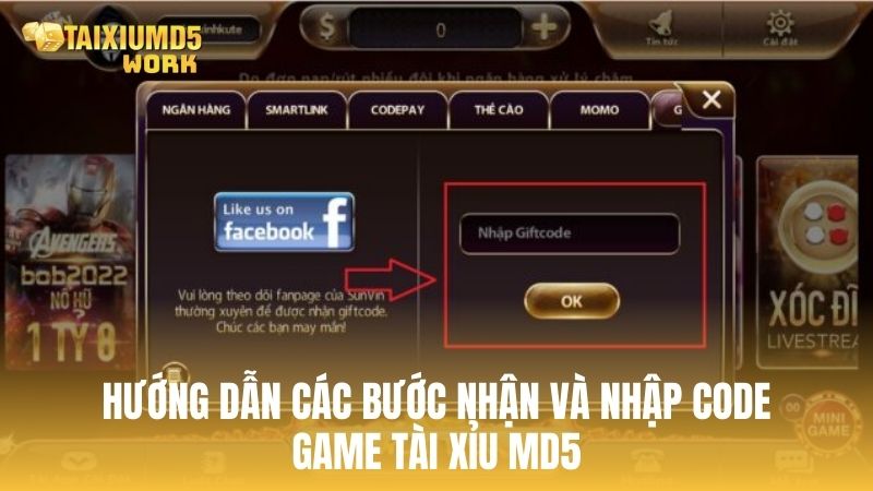Hướng dẫn chi tiết các nhận và nhập mã code vào game Tài Xỉu MD5