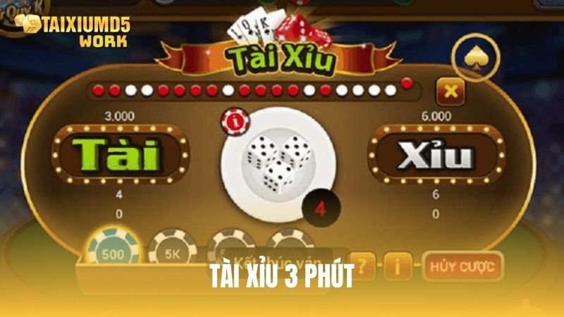 Tài Xỉu 3 phút: Game giải trí nhanh, được yêu thích 2026