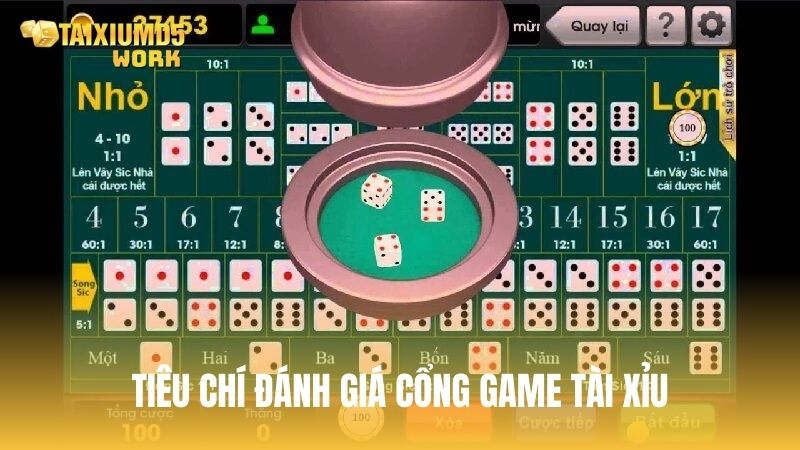 Hệ thống tiêu chí đánh giá một cổng game chơi tài xỉu uy tín